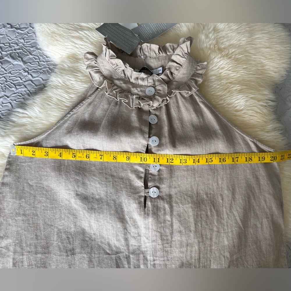 NWT Velia Sierra Linen Sleeves Top Size XS - Picture 12 of 14